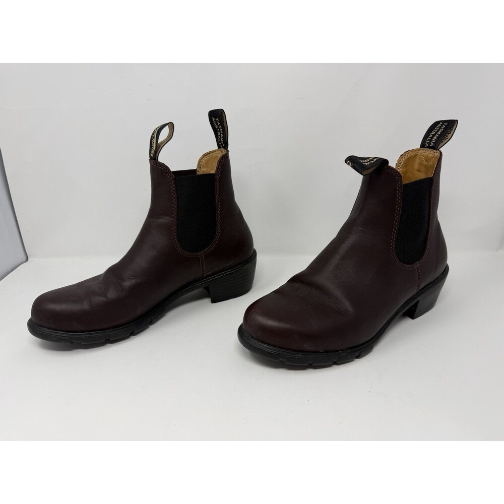 Blundstone Women’s Brown Leather Chelsea Ankle Boots US 8 Pull On Rubber Sole - Picture 3 of 4